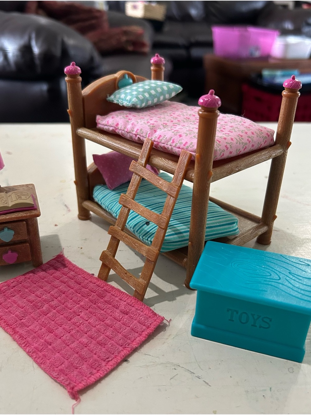 Lil Woodzeez Bunk Beds Bedroom Set Furniture Nightstand Lamp Bedding 11 Pieces